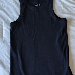 LOFT Navy Ribbed Tank Top - Never Worn